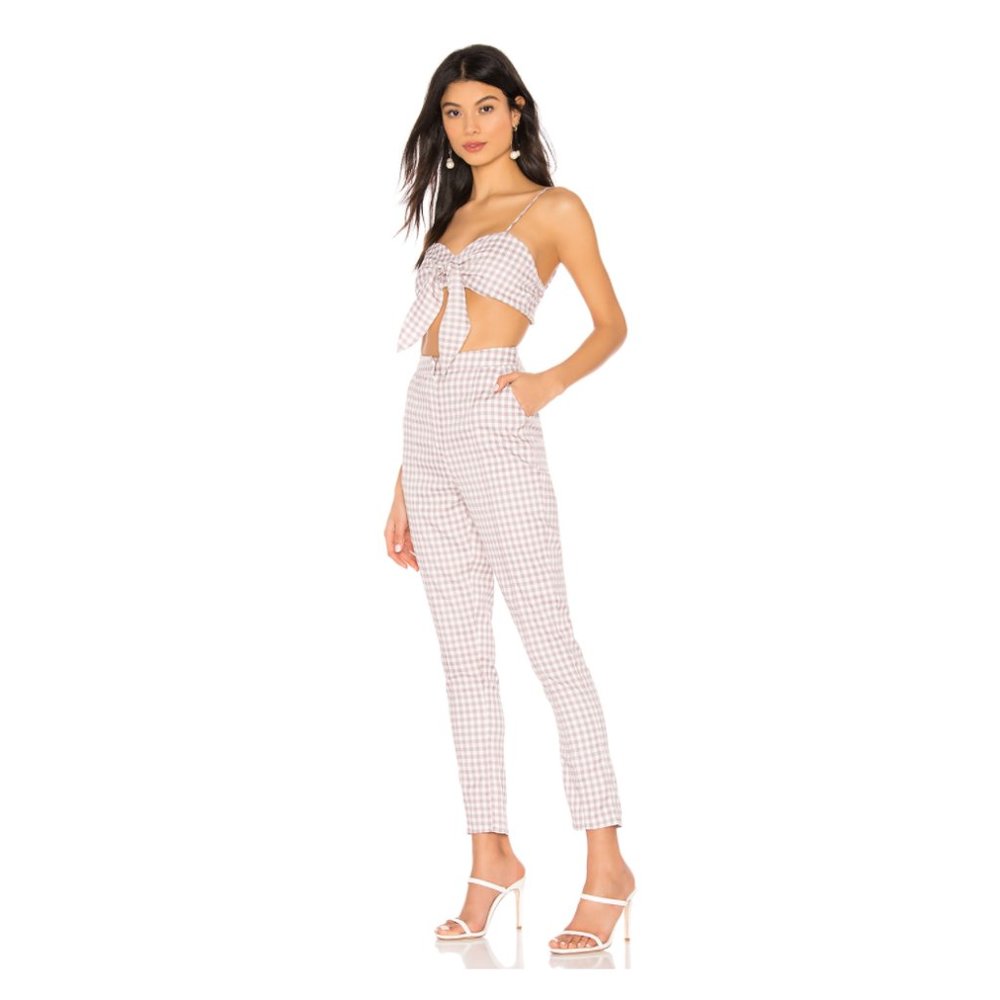 Revolve - superdown - Two Piece Gingham Cami Pant Set XS
